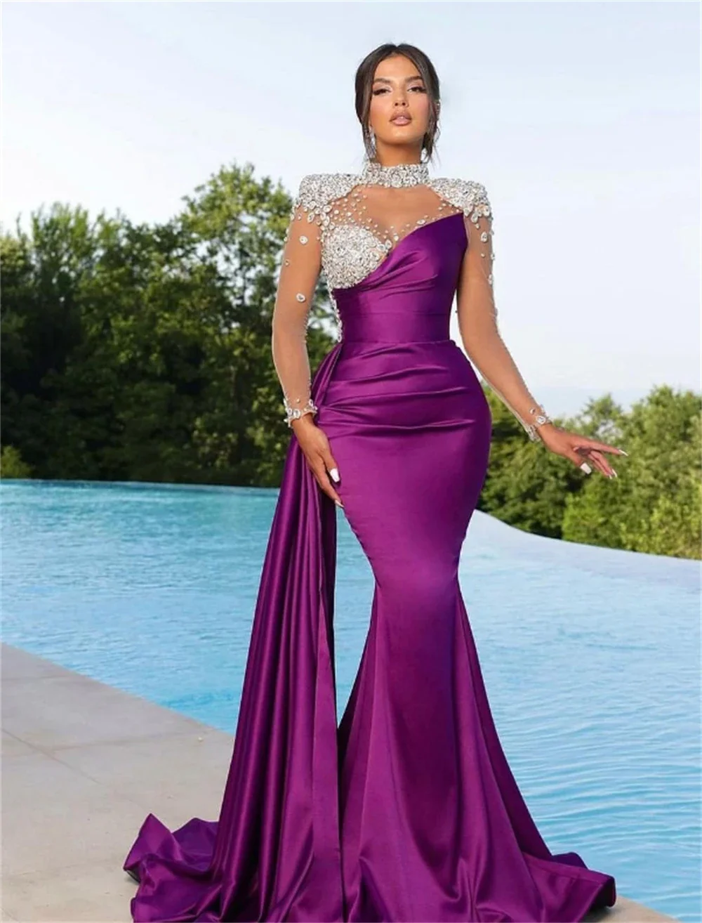 Spersonalizowana suknia wieczorowa Jiayigong Exquisite Sweetheart Mermaid Cocktail Sequin s Occasion платье женское вечернее שמלת ערב