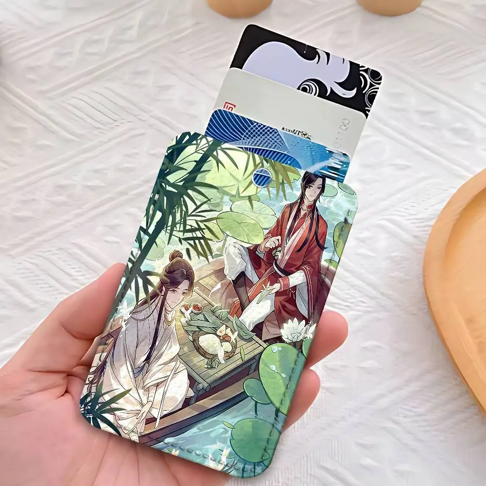 H-Heaven Officials Blessings カスタム アクセス カード ケース レザー カード ホルダー 交通カード ケース ギフト