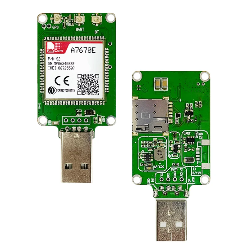 SIMcom A7670E LTE CAT1 Dongle A7670E-FASE A7670E-LASE 1PCS dengan GPS