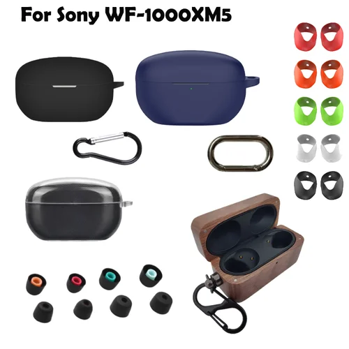 Funda protectora de silicona para auriculares sony WF-1000XM5, bolsa de transporte dura para exteriores, funda portátil antiarañazos