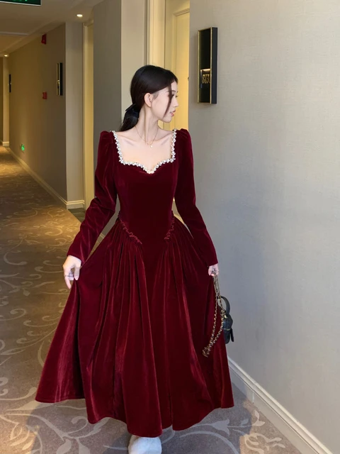 Classic velvet dress best sale