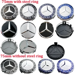 4 pezzi 75mm centro ruota auto logo coprimozzo per Mercedes Benz W204 C218 A207 C117 CLA CLS Classe E W212 S212 X166 W176 W205 W 246205