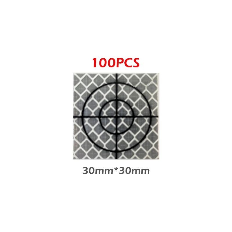 JEOC 100 Pcs Reflector Sheet Reflective Tape Target Total Station 20/30/40/50/60mm High Viscosity