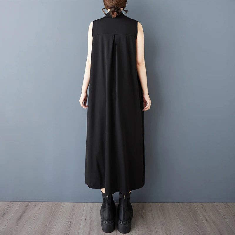 Lente Herfst Losse Grote Maat Patchwork Casual Faion Sweet Svel Windjack Dr Dunne Katoenen Polyester Lange Rok