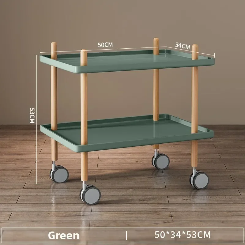 Solid wood edge few creative mobile coffee table living room minimalist shelf sofa corner few bedroom small apartment square few