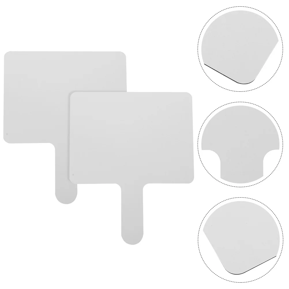 

2pcs Answer Paddle Student White Boards Reusable Dry Erase Paddles Portable Lightweight Smooth Edges Rounded Corners For School