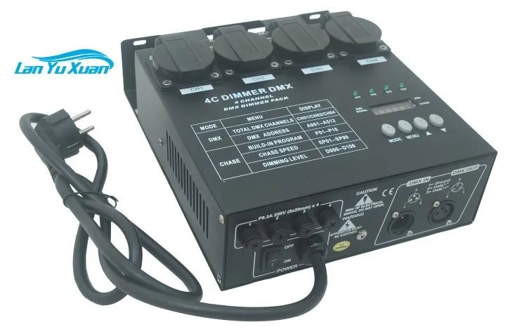 

LED Controller Digital 4 Channel DMX Dimmer Pack
