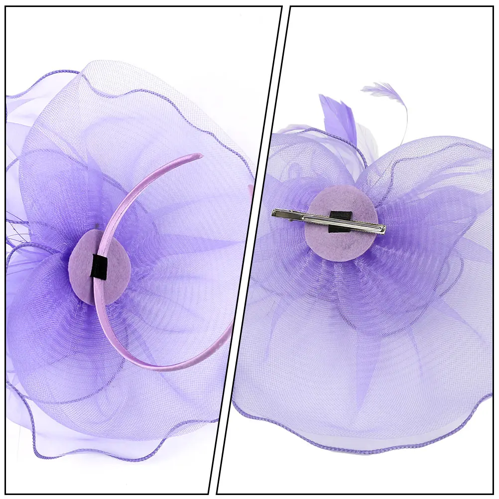 

1 pc Elegant Hair Clips Bridal Headb for Party Wedding Net Yarn Headdress Accessories Dance Ladies Girls