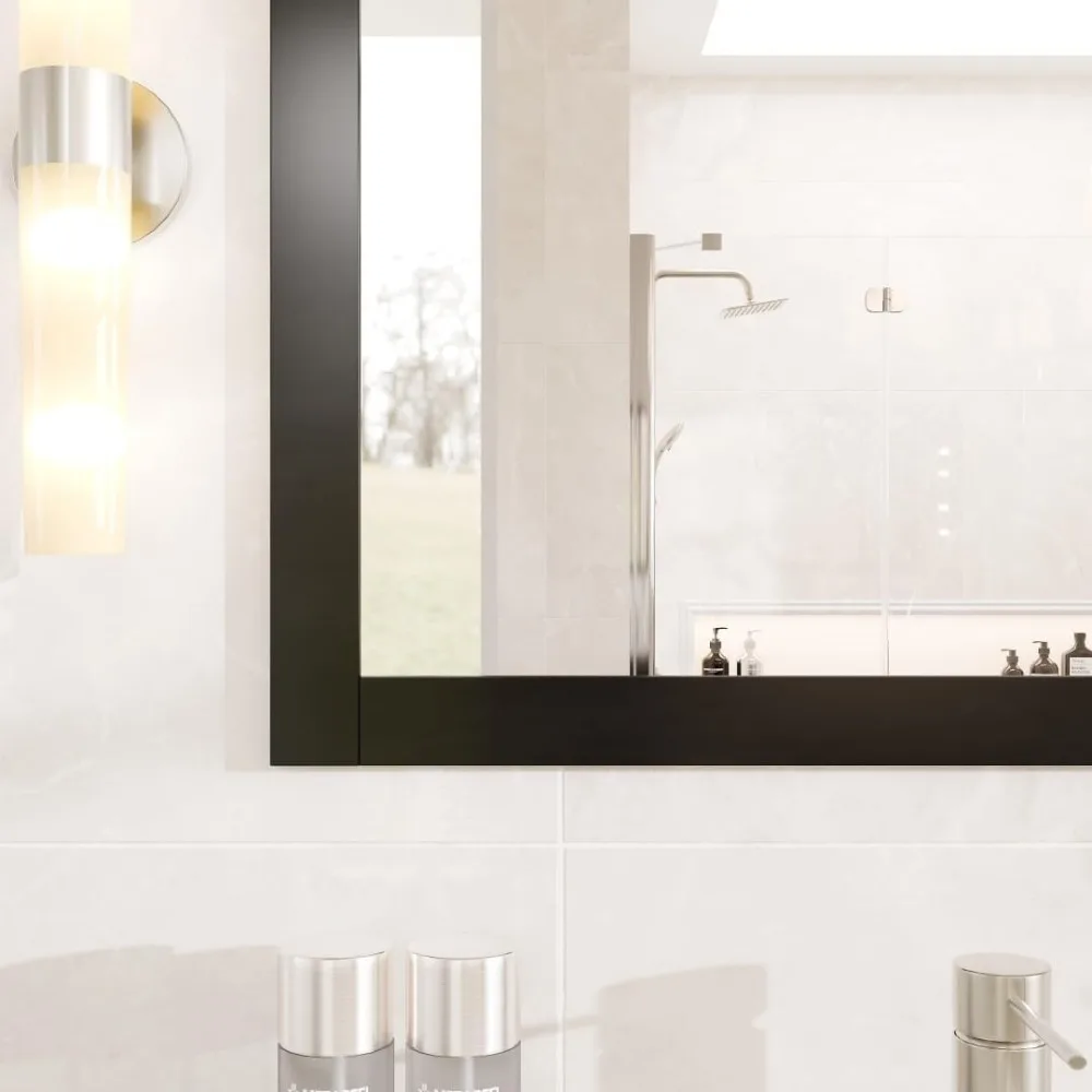 Eviva Aberdeen 72 x 30 rechteckiger Espressospiegel mit Holzrahmen