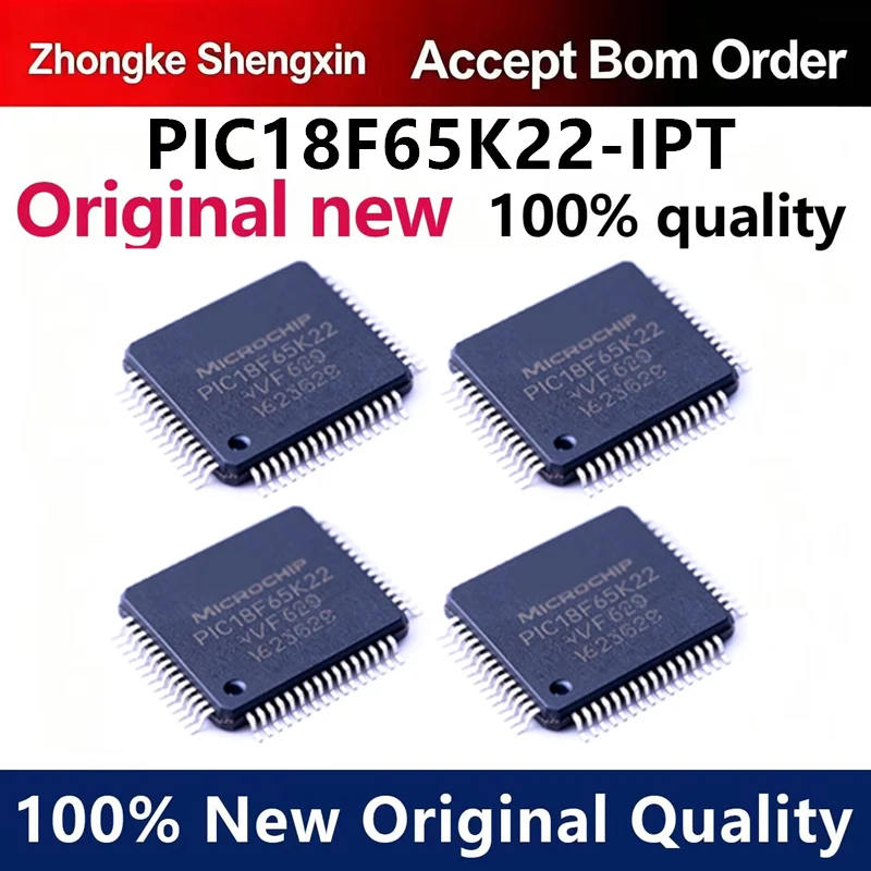 （5pcs-10pcs）Brand new original PIC18F65K22-IPT package TQFP64 in stock