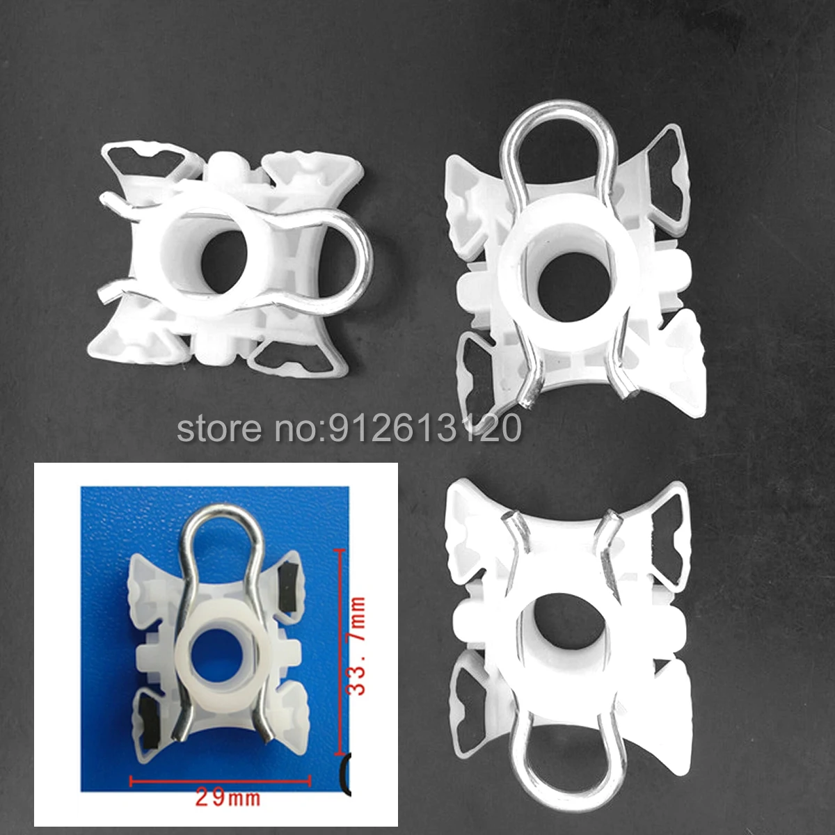 

500Pcs OEM White Car Window Lifter Regulator Sliding Clips 51321938884 For BMW E36 E34 E32 E85 E86 E92 E93 Z3