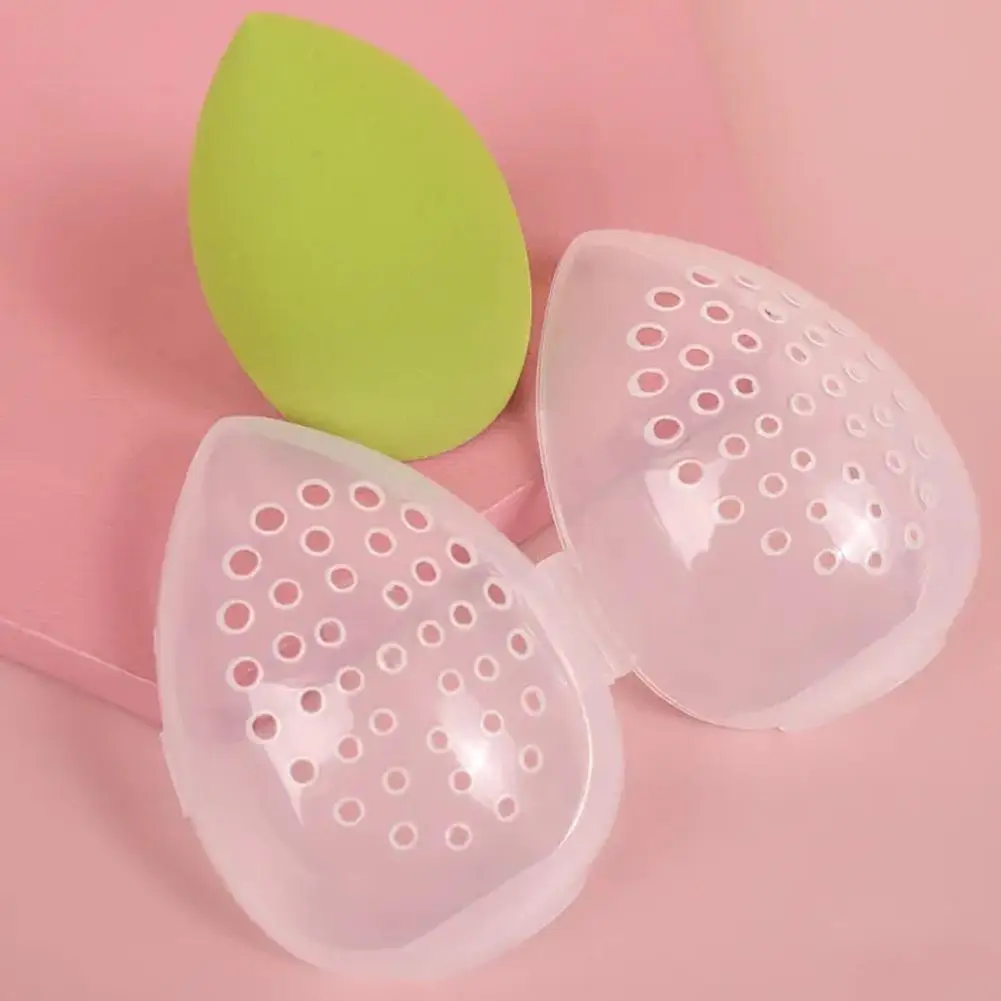 Traveling Makeup Sponge Organizer Box Pink White Egg Box Plastic Tools Beauty Holder Egg Powder Sponge Cosmetics Shape B0Y1