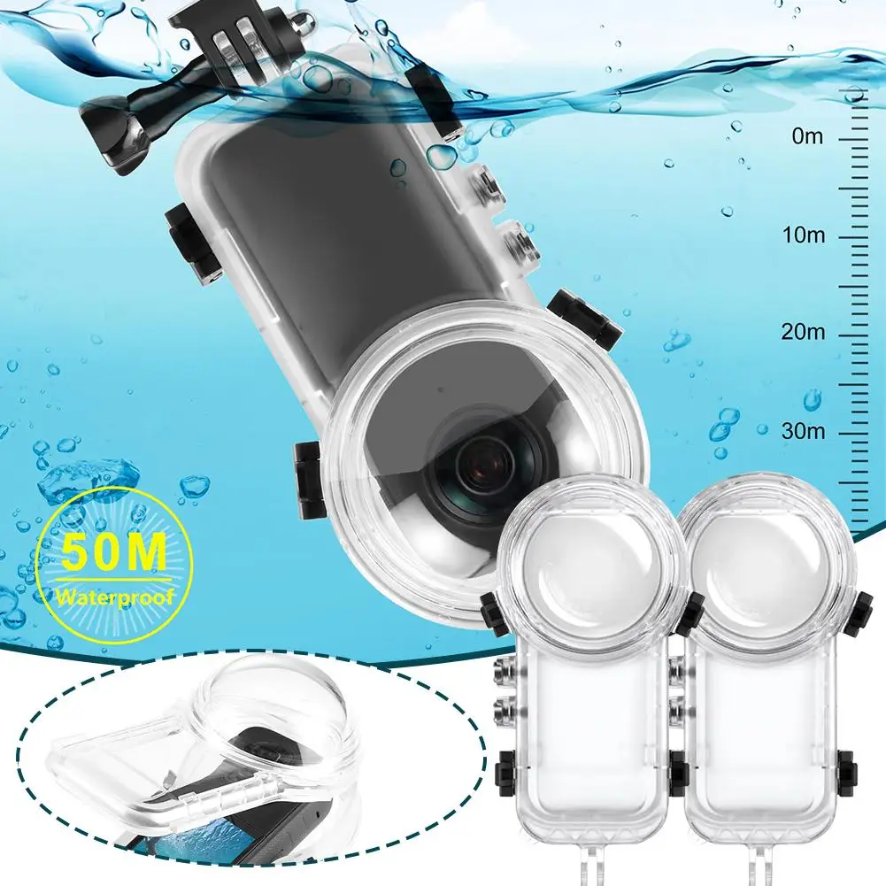 For Insta360 X3 Fully Invisible Diving Shell 164in Waterproof Depth Pressure-resistant Explosion-proof High Light Transmittance