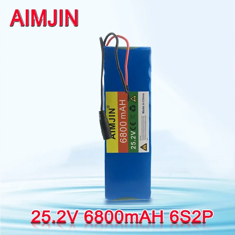 6S2P 25.2V 6800mAh Lithium-ion Rechargeable Battery Pack, Suitable for Power Supply of Electric Toys, Electronic Products etc