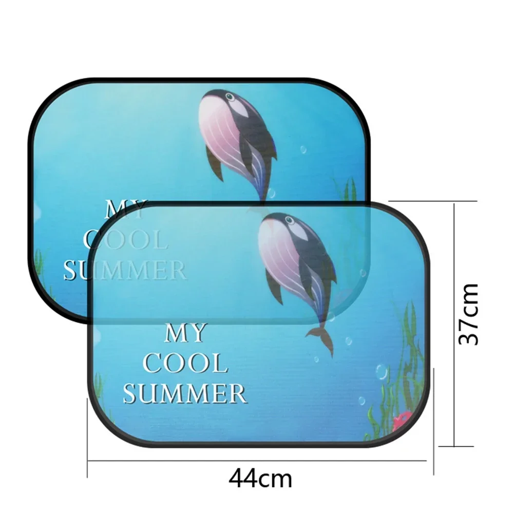 2Pcs Cute Cartoon Car Sun Shades Car Window Shades For Rear And Side Window Car Heat Shield Protect Baby Window Shade