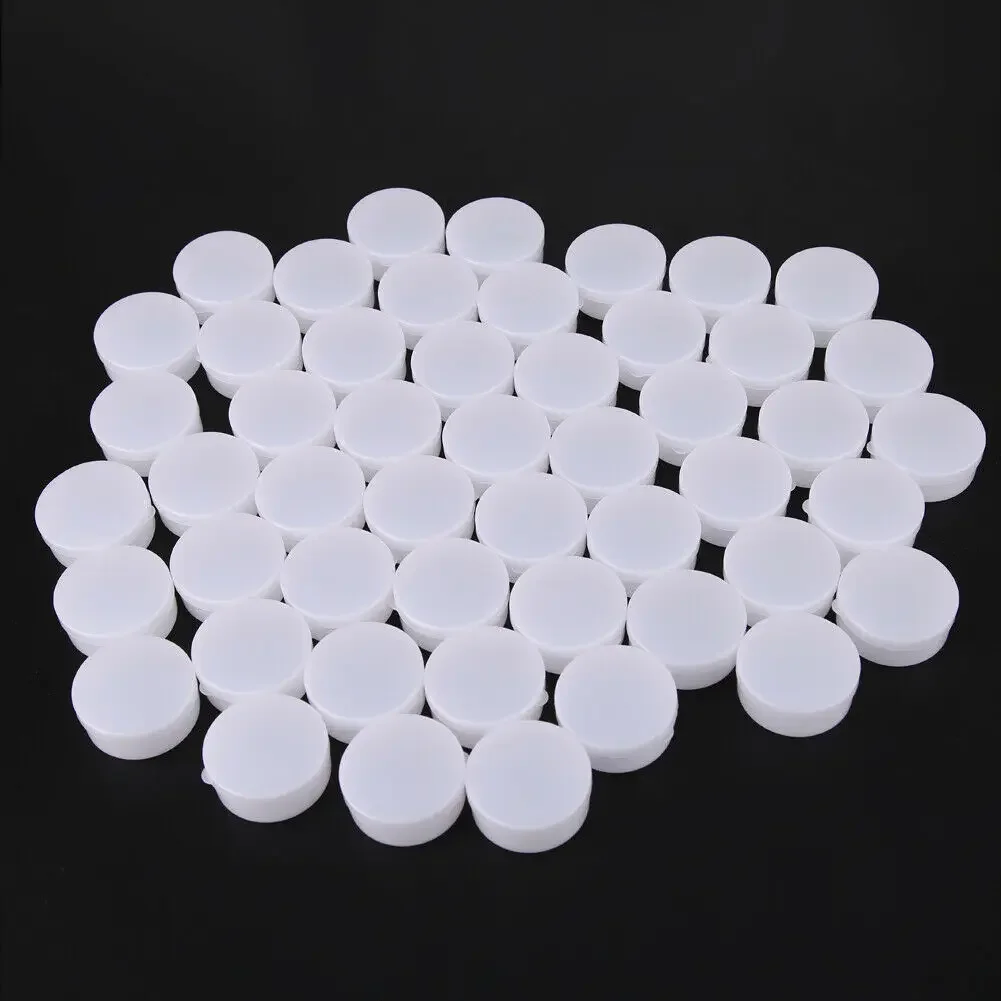 100Pcs 5g/10g/20g/30g/50g/100g White Plastic Cosmetic Sample Jars Pot Empty Face Cream Bottle Lip balm Container Refillable Box