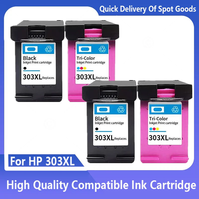 303XL Ink Cartridge Compatible for HP 303 HP303 HP303xl Envy Photo 6220 6222 6230 6232 6252 6255 6234 7130 7134 7830 Printer