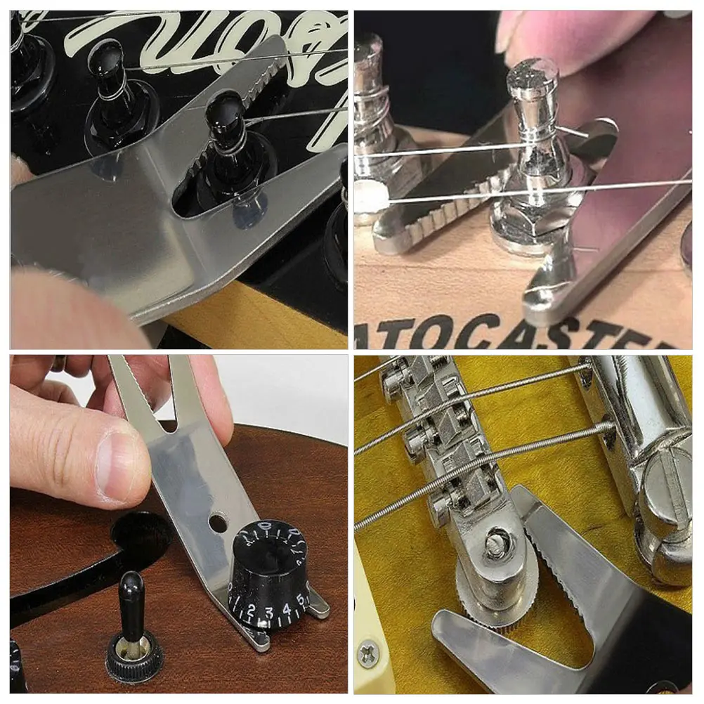 

2 pcs Guitar Repair Spanner Bass Wrench Winching Tuning Nut Wrench Stainless Steel Multifunctional Tool Tighten Loosen