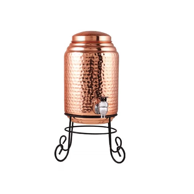 

100% copper water dispenser with base hammer design 5 liters