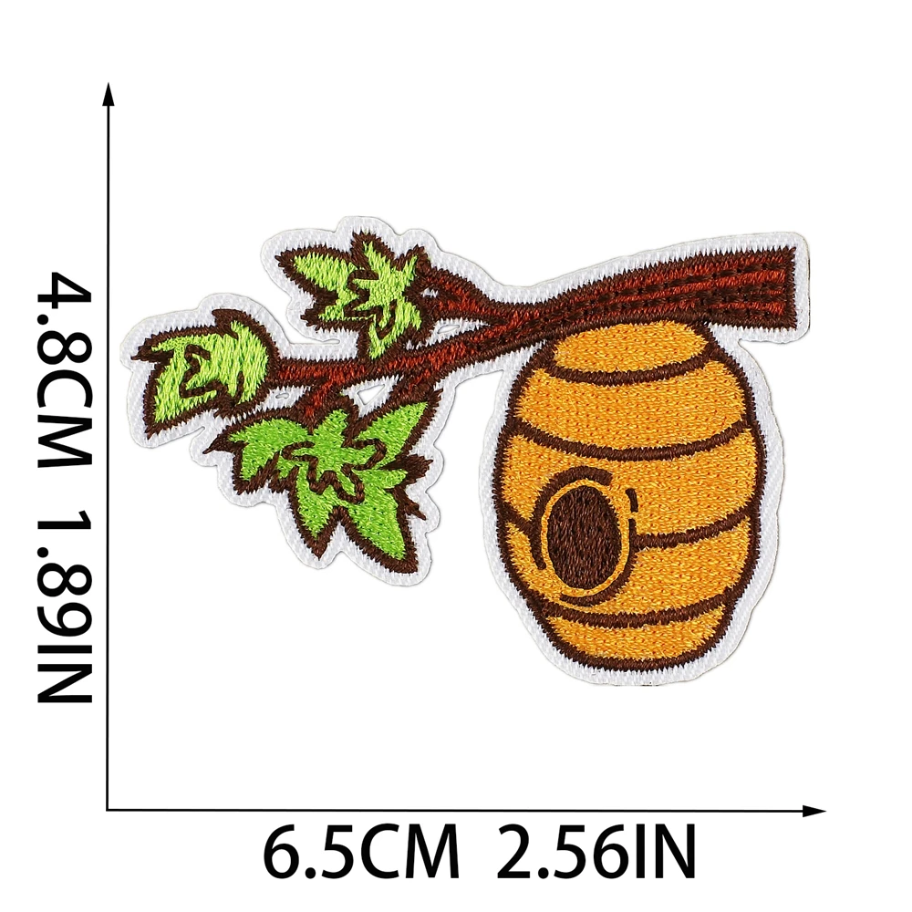 1pcs Patch Bee Stickers Iron On Patches for Clothing Sewing Embroidery Fusible Applique Badge Decoration Stripes