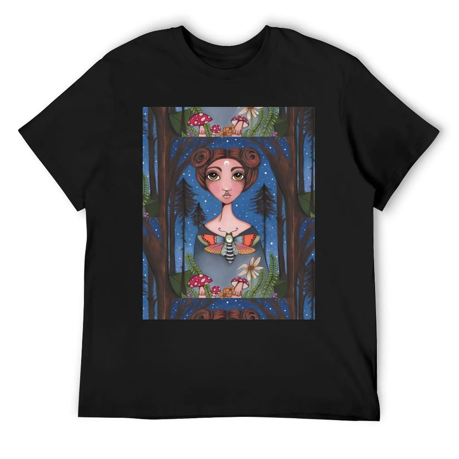 

Moth Girl T-Shirt plus size tops anime clothes funny t shirts men