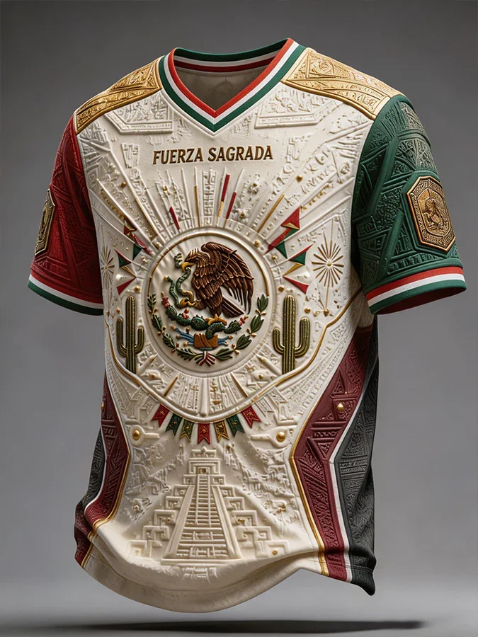 Edition Mexican Football Fans Training T-shirt - 3D Printed - Fashionable And Comfortable - Family-Promoting Clothing Jersey