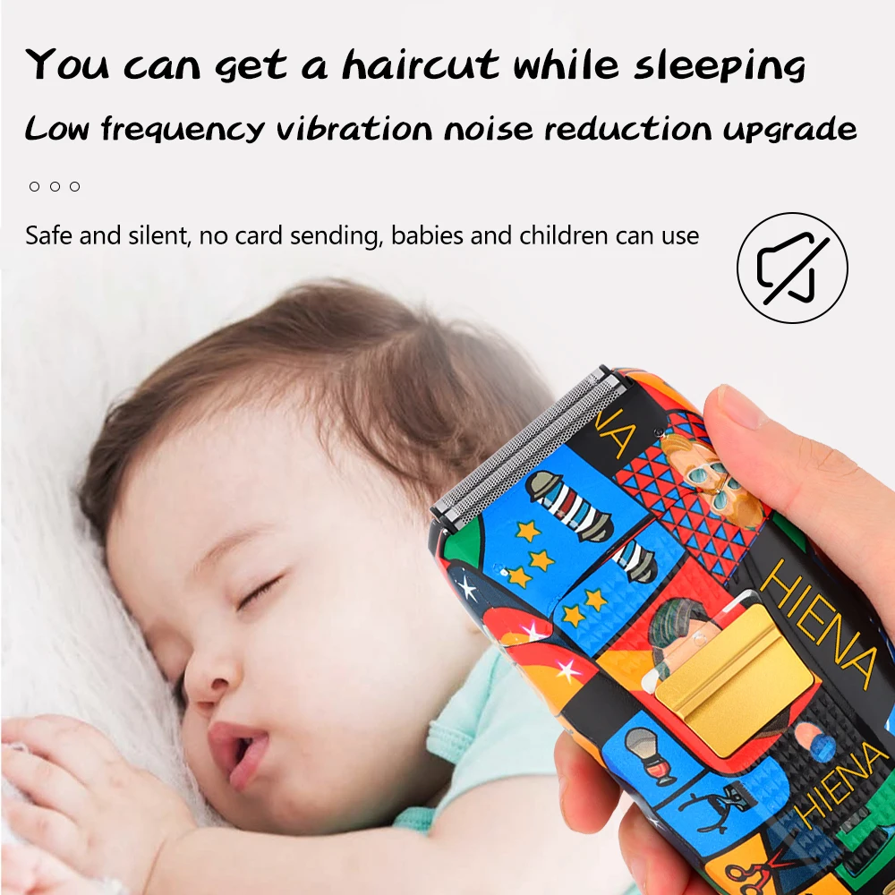 HIENA Personalized graffiti double-blade razor, electric shaver, USB charging Hair Trimmer for men Beard Shaving Machine