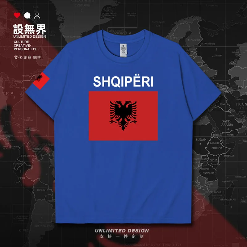 Republic of Albania ALB Albanian mens t shirt tracksuit new jerseys white Short-sleeved sporting fashion sports clothes summer