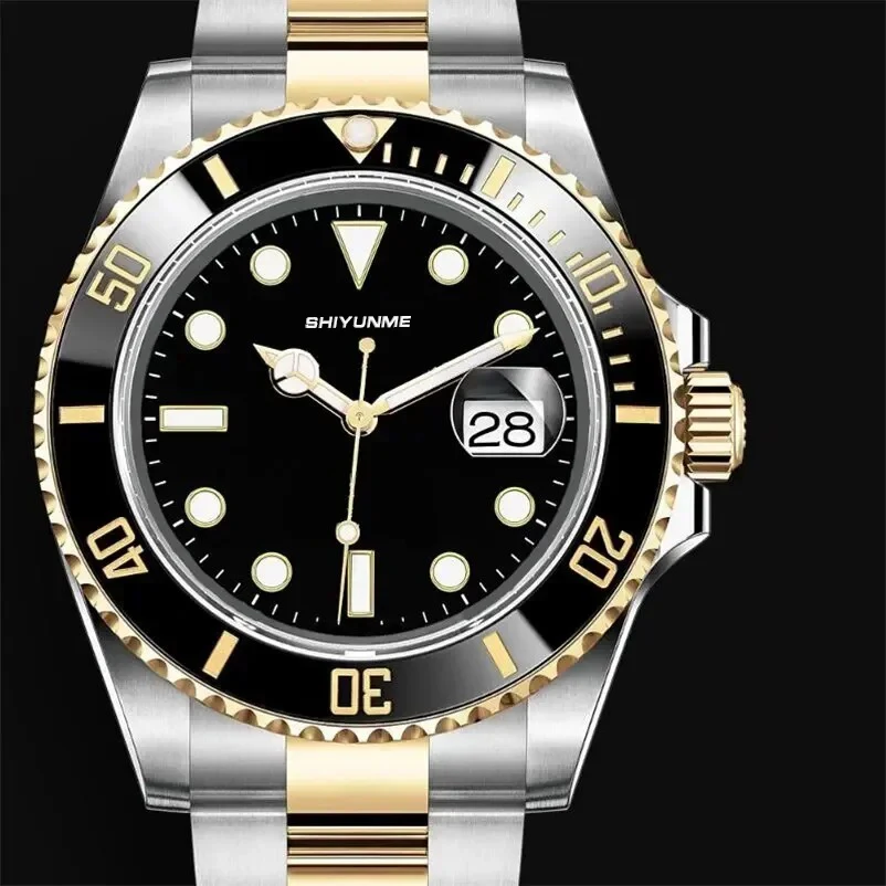 R2 904L 스틸 남성용 기계식 명품 브랜드 시계 서브마린 그린/블랙 세라믹 무브먼트 최고의 시리얼 넘버 에디션 요트