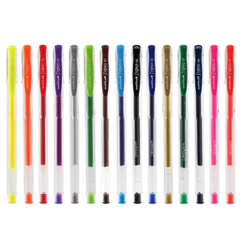 12 Pieces Uni-ball Signo Standard Gel Ink Ballpoint Pen Set UM-100 0.5/0.7/0.8mm 15Colors To Choose