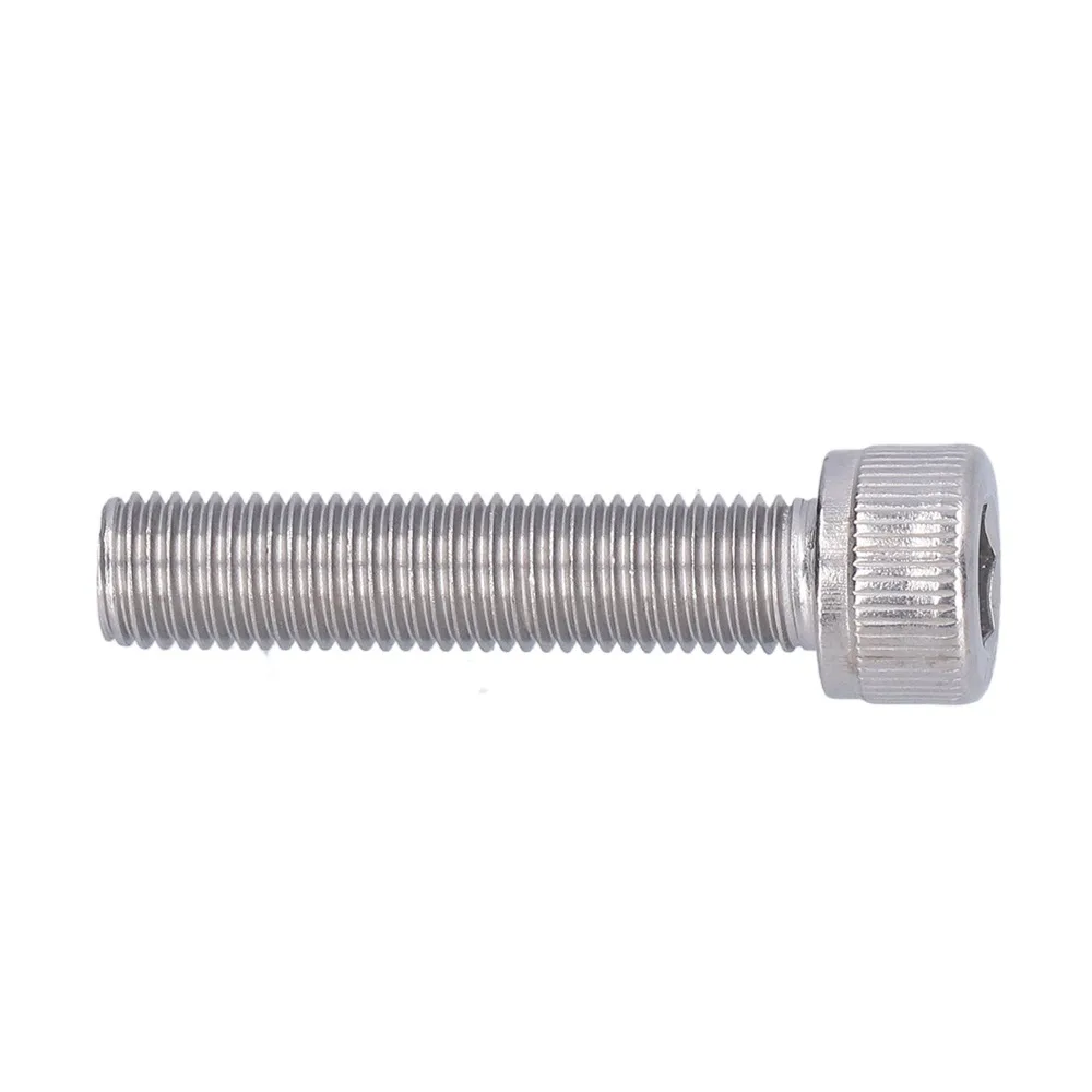 4PCS Hardware Stainless Steel Hex Bolt Fine Pitch 1.25mm Bright Finish Socket Cap Screw Machine Fastener For DIY Jobs