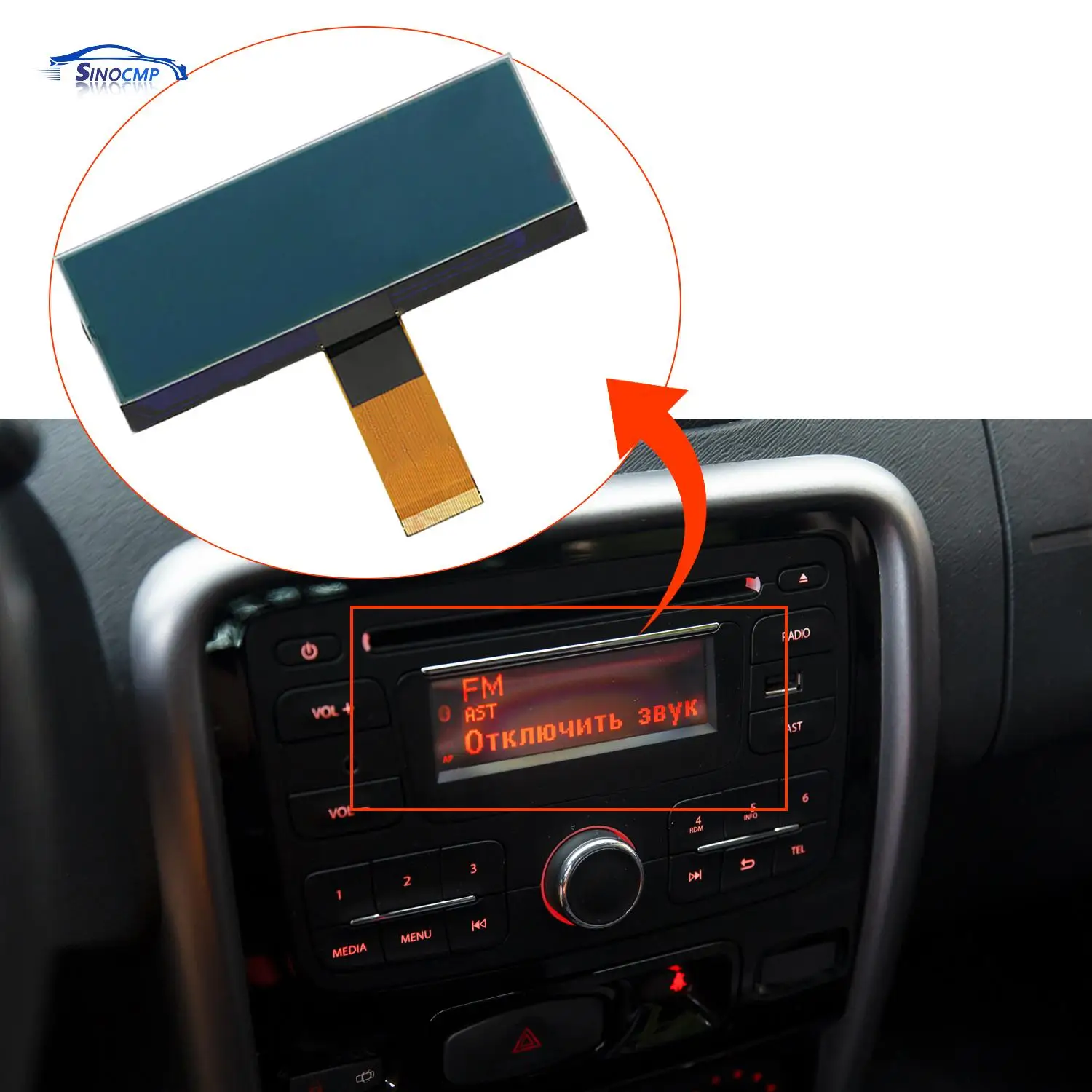 

LCD Display Instrument Cluster Screen For 2008-2019 Renault Duster Captur Logan Symbol Lodgy Dokker AGC-1220RF-A AGC-0060RF-A