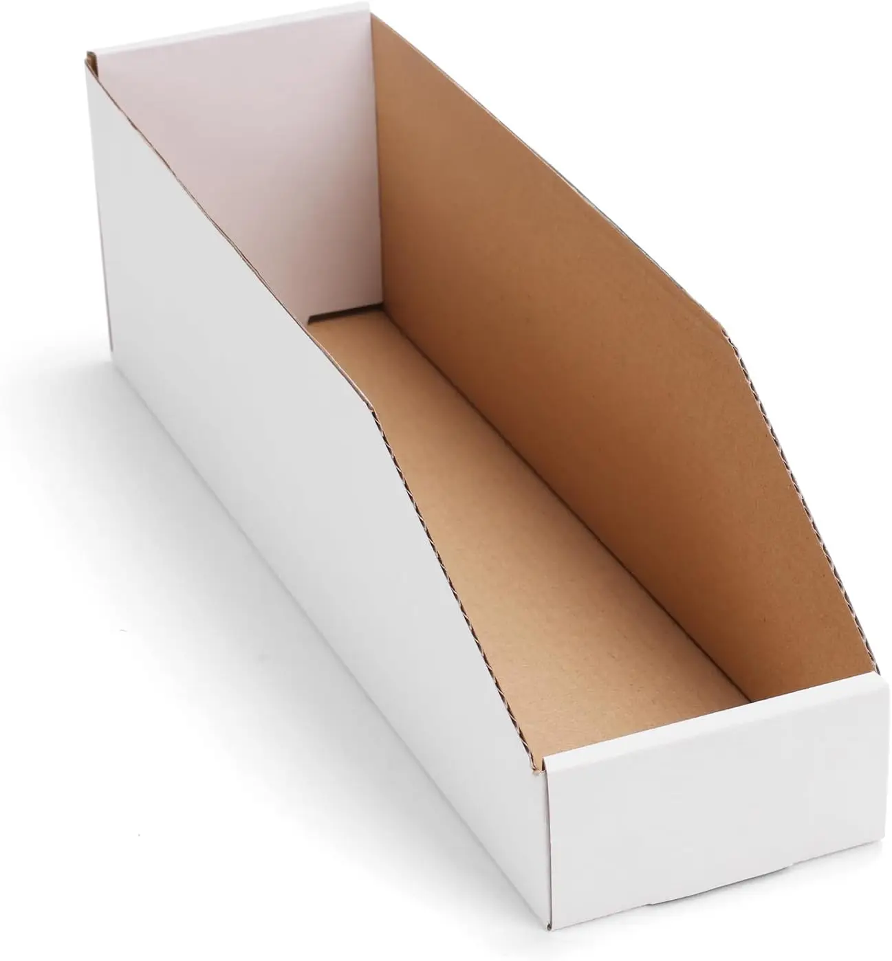 

Набор из 35 картонных коробок для хранения, 15x4x4.5 дюймов, органайзеры для полок в кладовой, гараже, офисе, магазине, белые