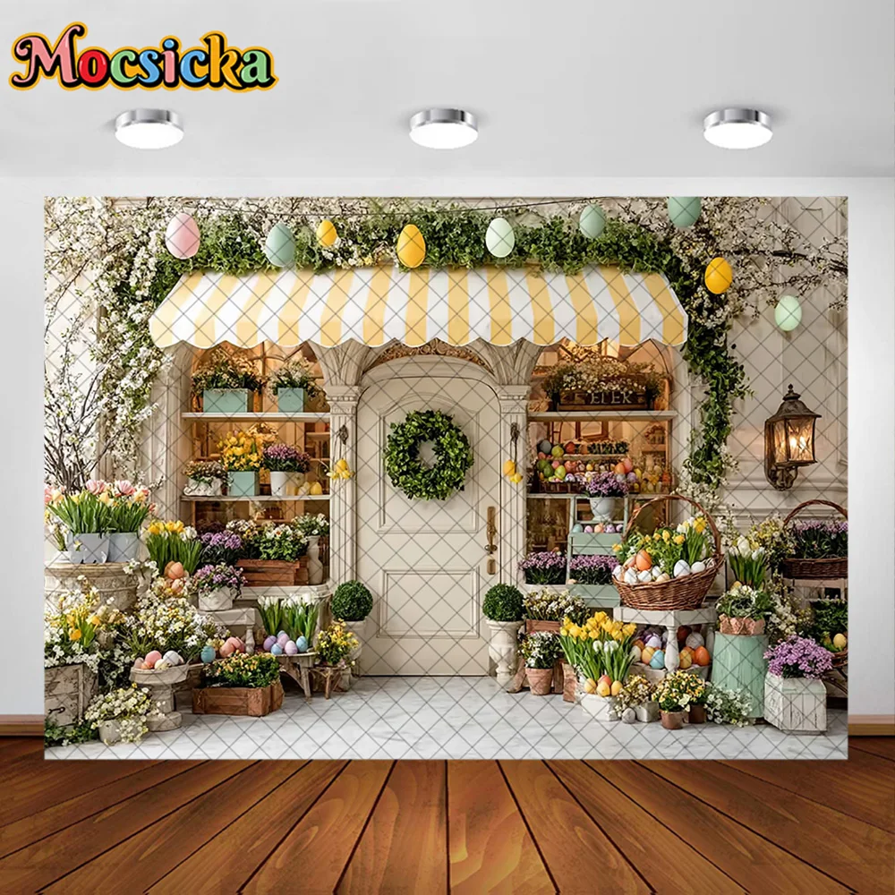 Mocsicka Photography Backdrop Spring Flower Shop Decoration Newborn Baby Shower Party Portrait Backgrounds For Photographs