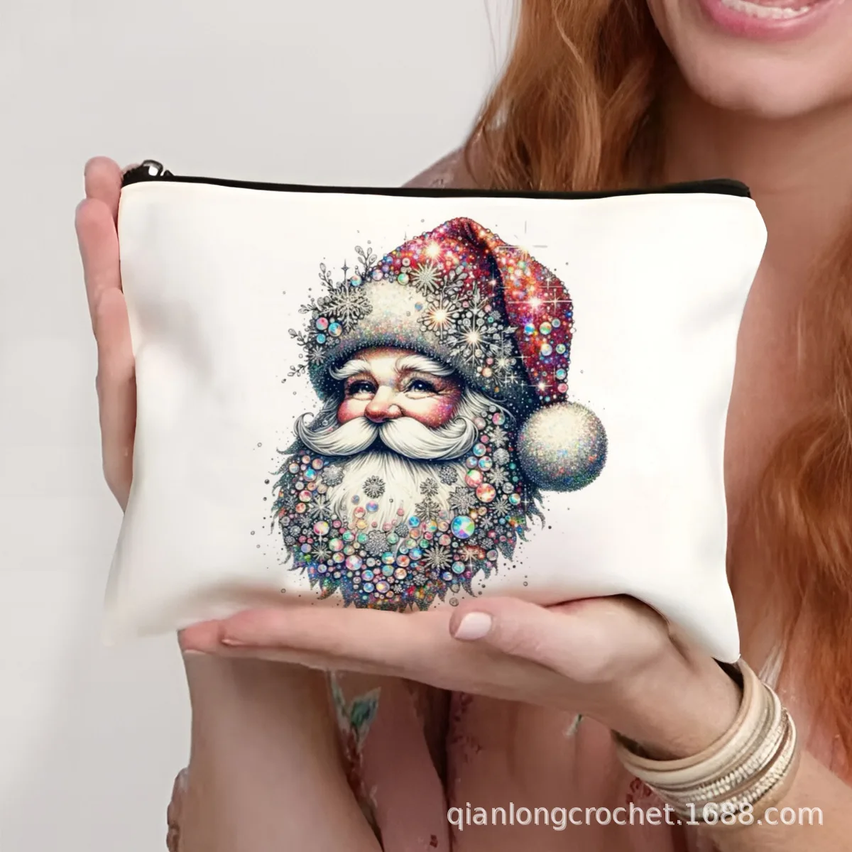 عيد الميلاد ماكياج المنظم سستة حقيبة مستحضرات التجميل أزياء بسيطة مقلمة بالجملة DIY ماكياج الحقيبة حقيبة ماكياج