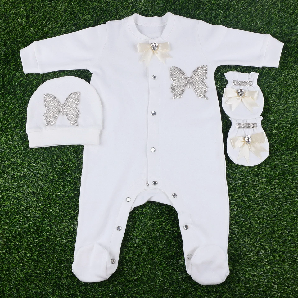 

newborn set Baby romper boy girls buttefly design bebe gift cloths sets