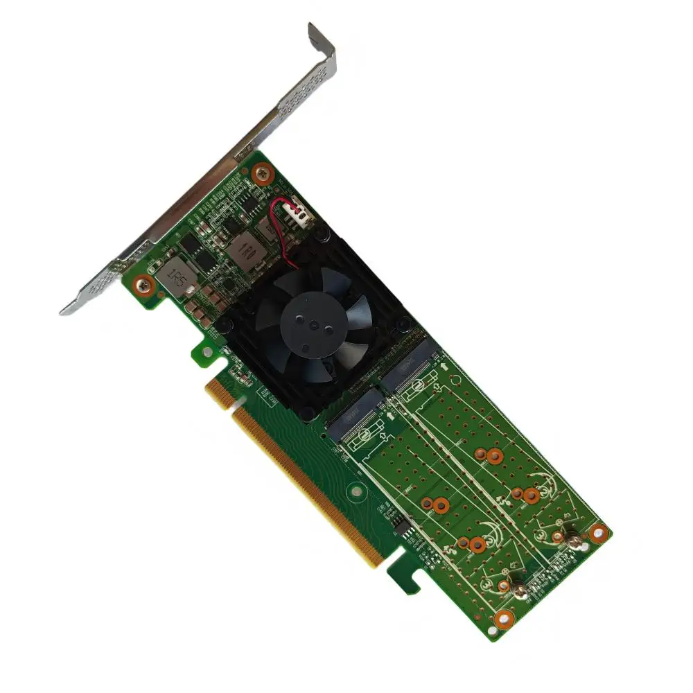 3.0 X16 to 4x M.2 NVMe SSD Switch Adapter support 2280 SSD  No need to split the motherboard