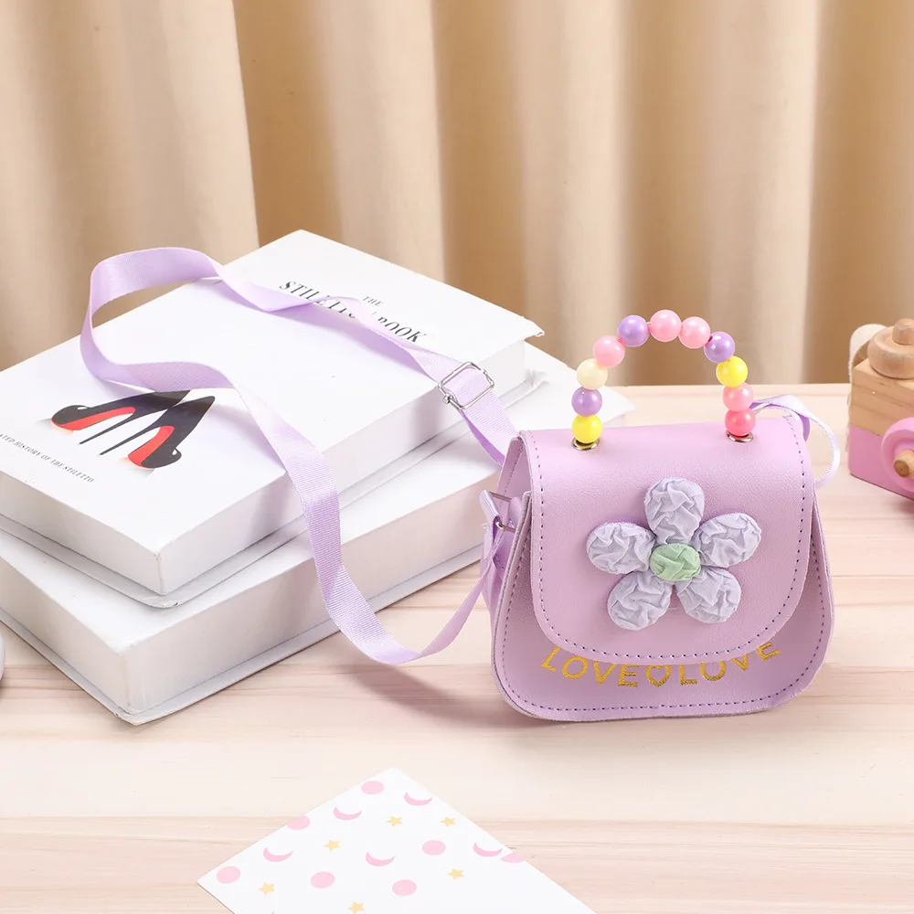 New Solid Color Handheld Zero Wallet Flower Cute Mini Packet New Fashion Children's Messenger Bag Children