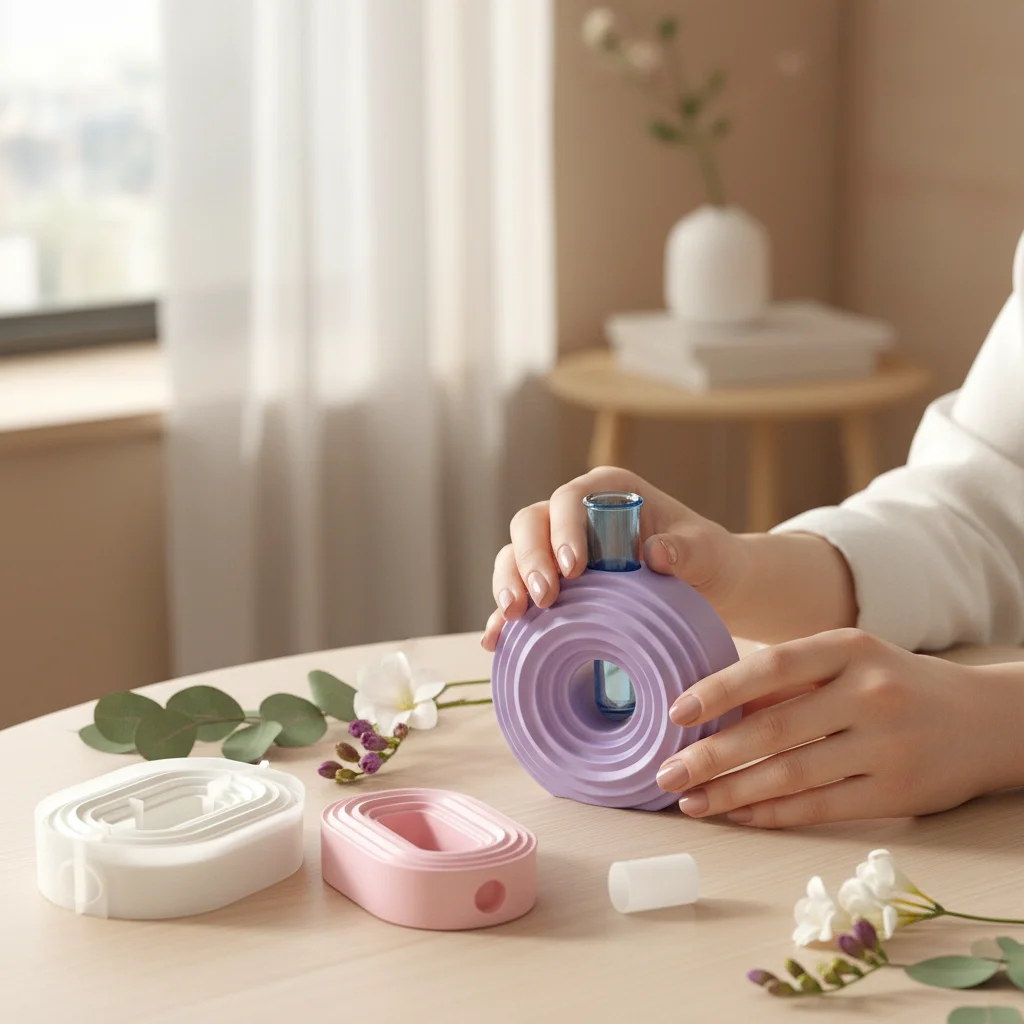 DIY Flower Vase Silicone Mold Round Oval Ring Plaster Casting Mould Creative Hydroponic Flower Pot Resin Art Home Decor