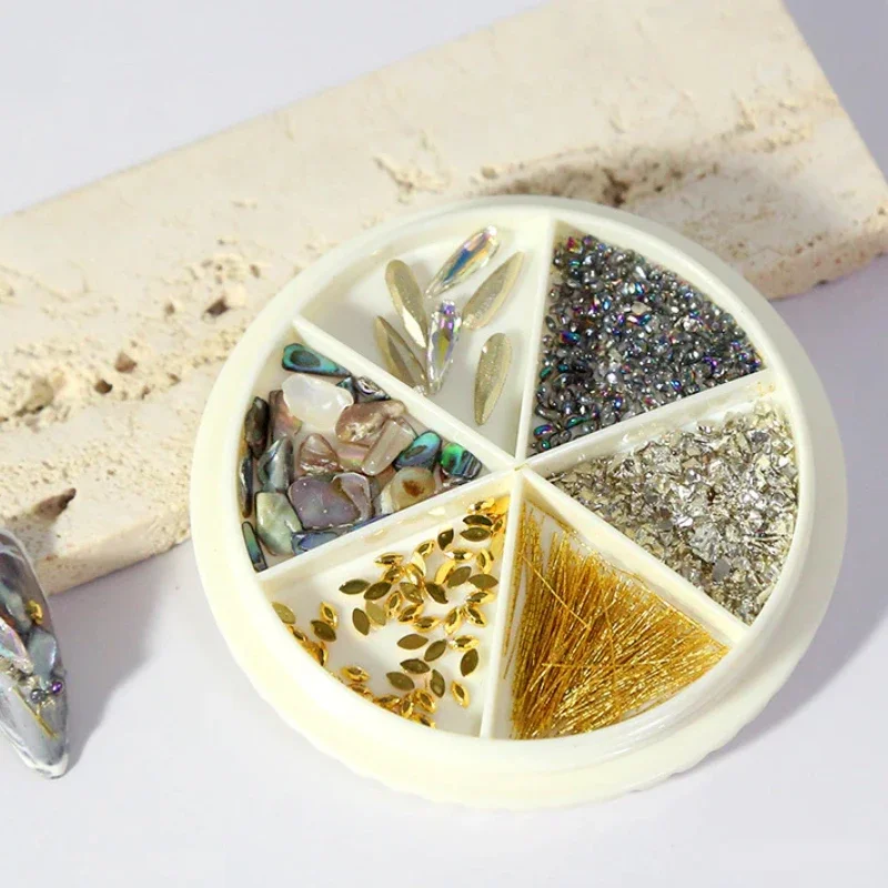 Scatola Vuota per Conservare Strass per Unghie, Contenitore per Perline e Gemme, Espositore per Gioielli per Decorazione Salone di Bellezza