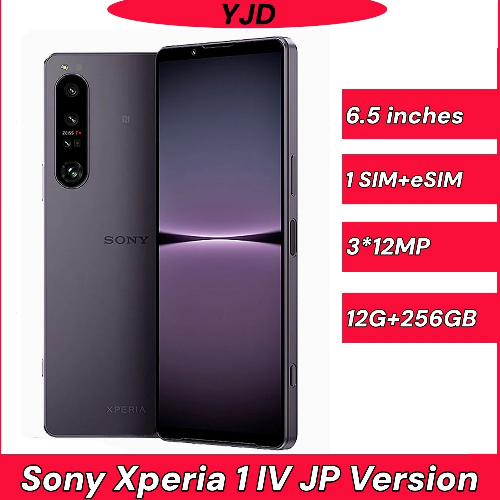 الأصلي مستعمل 97% جديد سوني اريكسون 1 IV 1IV النسخة اليابانية 5G 12GB RAM 256GB ROM NFC 6.5 بوصة 12MP ثماني النواة أندرويد الهاتف المحمول