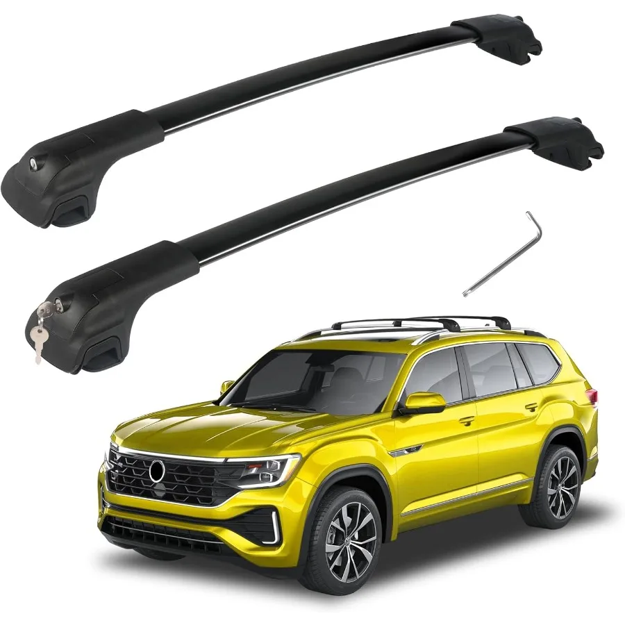 

220lbs Roof Rack Cross Bars Compatible with VW Volkswagen Atlas 20172025 Adjustable Aluminum Heavy Duty Lockable Crossbars for