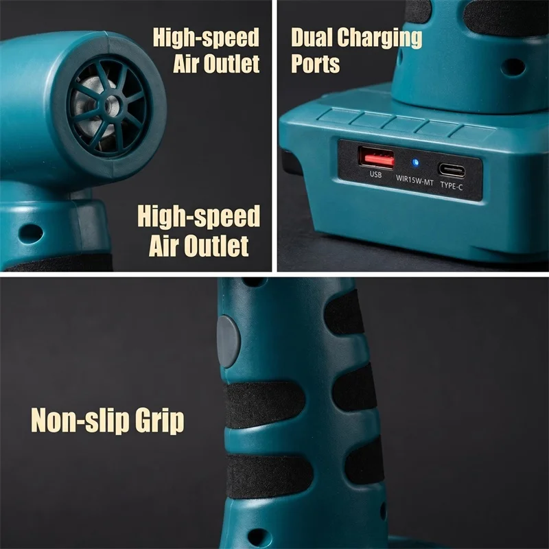Car Air Blower Handheld Turbo Fan Blower For Makita/Dewalt/Milwaukee 18V Battery Cordless Electric Blower Turbo Jet Violent Fan