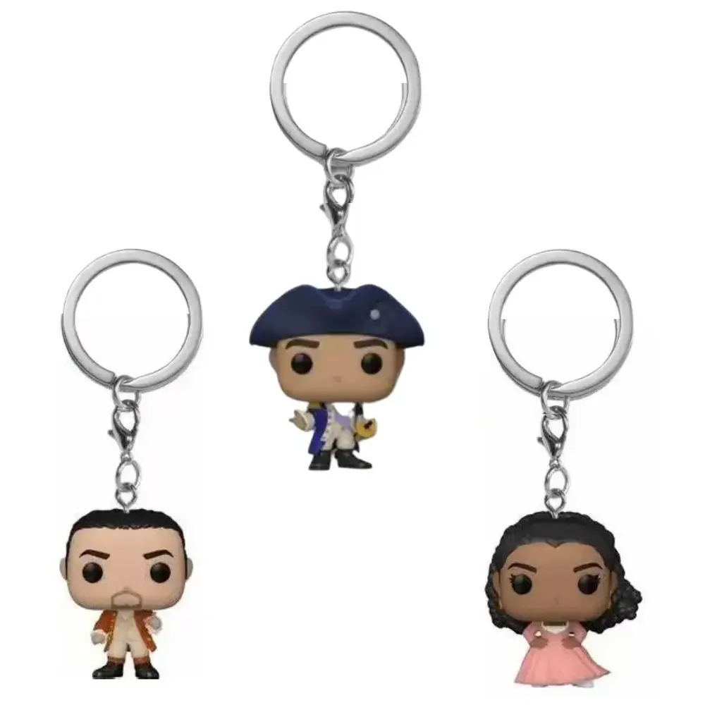 Hot pop Keychain Alexander Hamilton George Washington Angelica Schuyler Action Figure Model Toys Children Birthday Gift