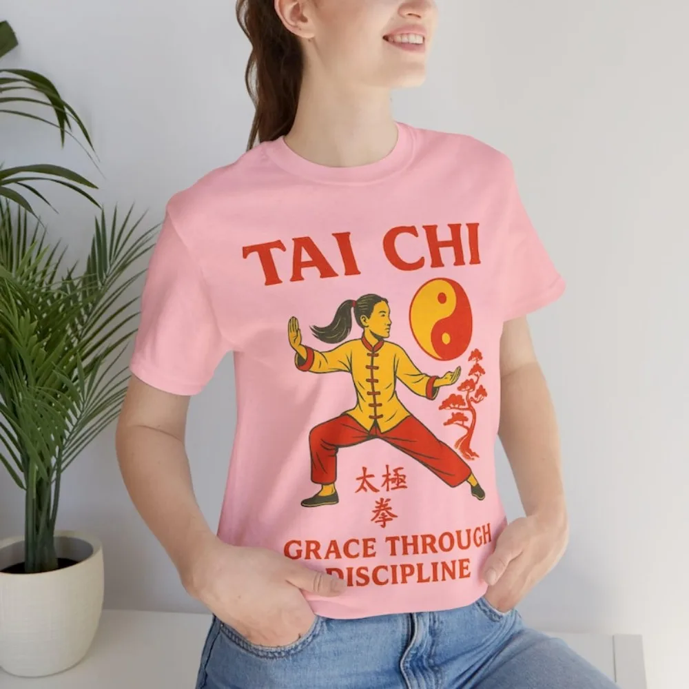 

Tai Chi Chuan Essence Flowing Harmony Unisex Short Sleeve Tees Common Design T Shirt Women Men Sweatshirt Short-sleeve