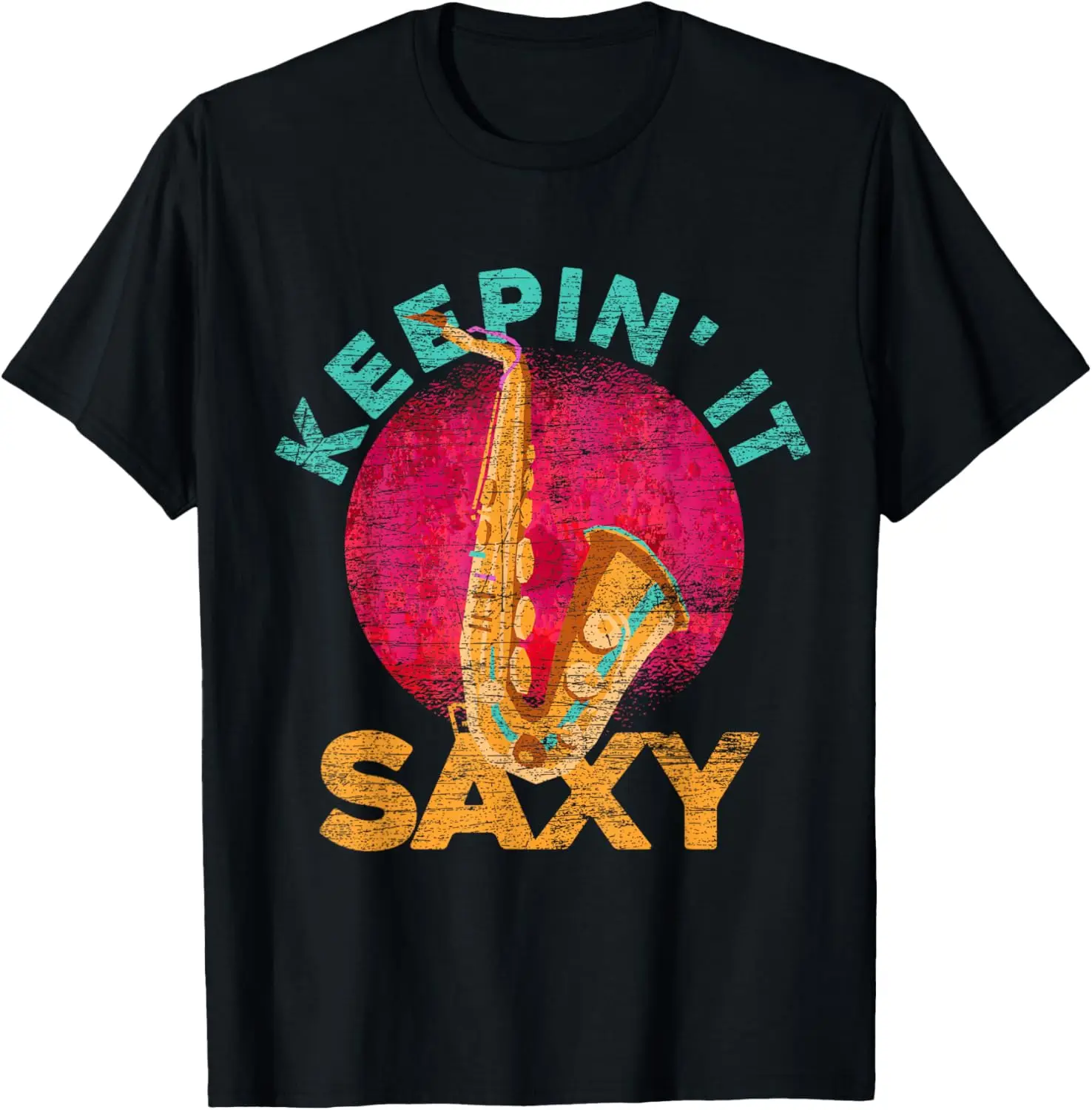 Schön Sexy Bleiben - Saxophonist Wind Music Saxophone T-Shirt 100% Cotton Trendy Y2K Short-Sleeve Tee – Soft, Quick-Drying, &