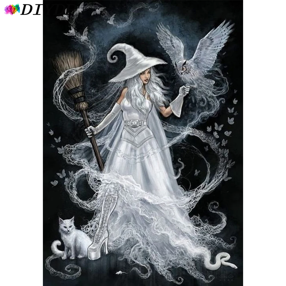 

DIYDP AB Diamond Painting Novelty 2023 Witches 5D DIY Full Square/Round Diamond Embroidery Mosaic Cross Stitch Portrait Art Kits