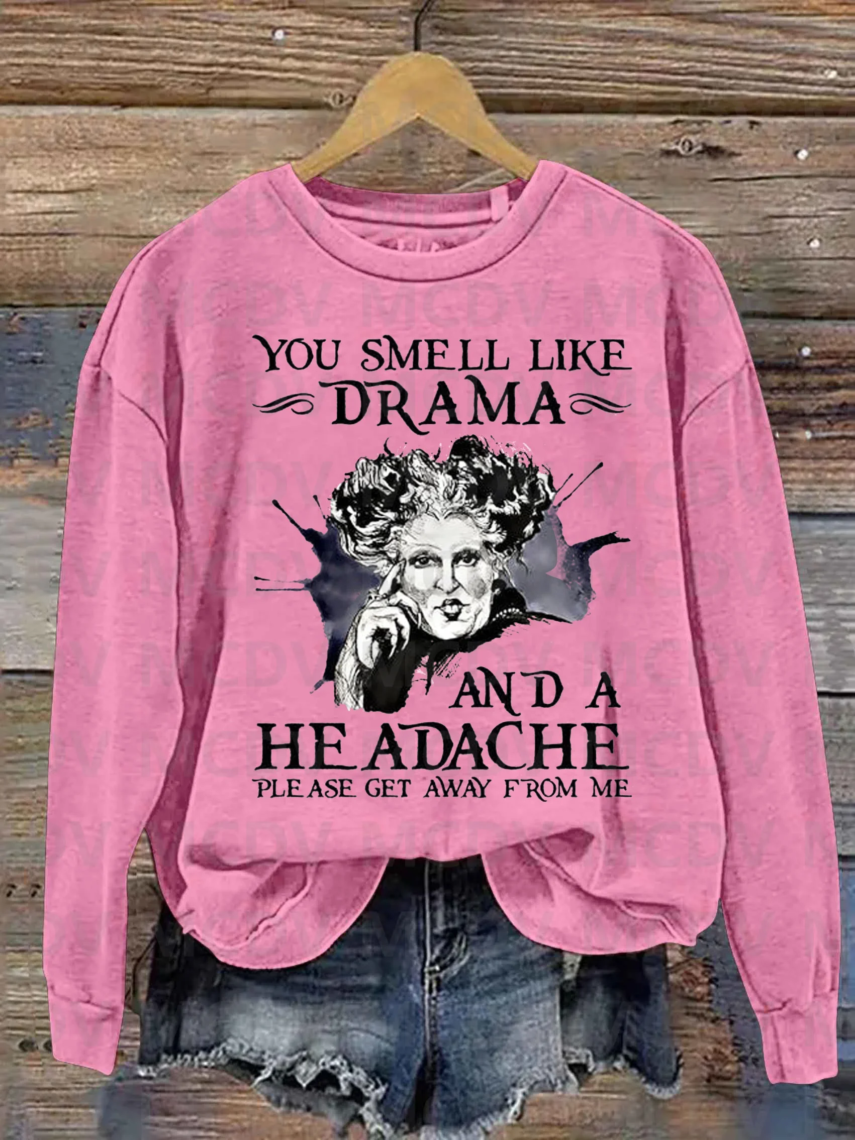 Women's Halloween Witch I'll Get You My Pretty And Your Little Dog Too Causal Sweatshirt