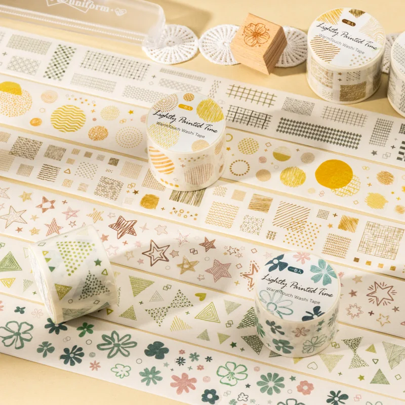 JIANQI 30mm * 2m ins style retro border Washi Tape DIY Scrapbook Aesthetic Masking Tape view 3