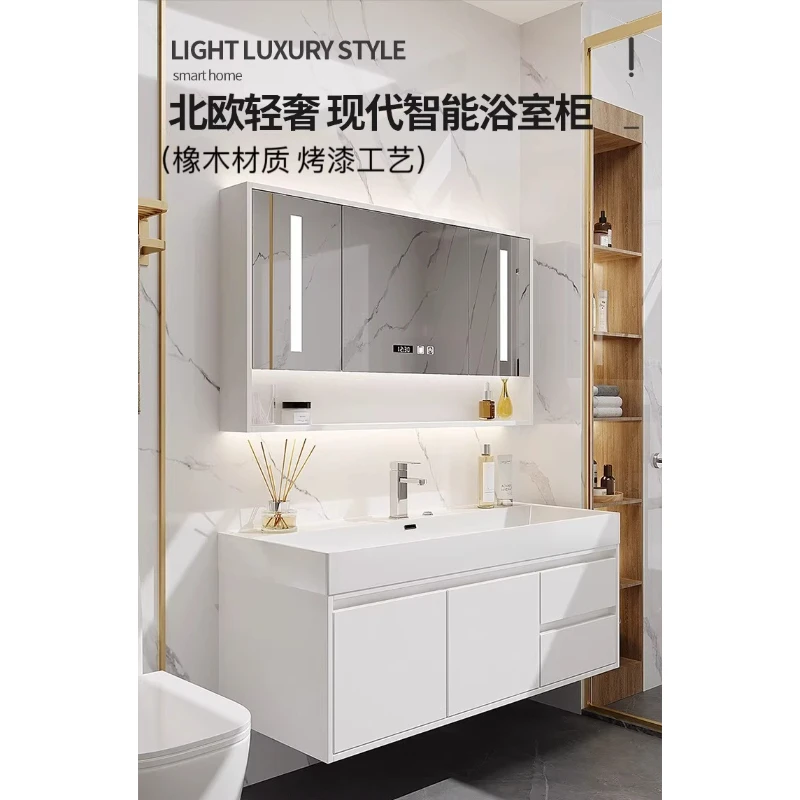 

Rock integrated basin bathroom cabinet combination modern simple ceramic toilet washstand